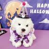 Bufanda de Halloween para Mascotas Nueva Transfronteriza Bufanda de Lazo para Gato Sombrero de Bola de Lentejuelas para Perro Accesorios de Disfraz