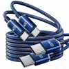 Cable de Datos Trenzado de Nylon Colorido Tipo 120W Carga Rápida Adecuado para Apple 16, Huawei, Honor, Samsung, Xiaomi Tablets