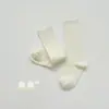 Meias Infantis Novas de Primavera, Meias Cano Alto Lisas, Meias de Algodão, Meias de Cano Longo para Meninas, Algodão Penteado Grau A Atacado