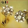 Jingdong Kuaishou Moda Moda Nacional Pendientes de Danza de Nieve Moda Femenina Pendientes de Copo de Nieve Pendientes Chapados en Plata Pendientes Elegantes de Danza de Nieve para Mujer