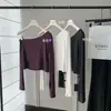 Camiseta de Lyocell y Lino Tricolor de un Hombro y Manga Larga para Mujer, Top Corto de Verano, Adelgazante, Versátil