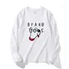Nuevo Top Informal Divertido con Diseño de Cachorro de Dibujos Animados para Primavera y Otoño 2025, Ropa Exterior Versátil, Camiseta Básica de Manga Larga para Mujer