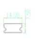 Funda de Tira LED Blanca Transparente a Prueba de Polvo y Fugas Carcasa Dura para Tira LED Cubierta de Lámpara Integrada Accesorios