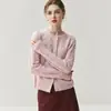 Bai Cai Rong Nueva Colección Otoño/Invierno 2026: Elegante y Casual Cárdigan de Punto Trenzado con Cuello Redondo, Mismo Estilo que los Disponibles en Tiendas Departamentales