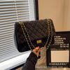 Bolsa Transversal Acolchoada Bordada de Ombro Mais Vendida Transfronteiriça para Mulheres 2026 Nova Tendência Bolsa Tote Grande com Corrente Estilo Chanel