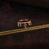 Anillo de lujo con gemas de Niche Court Light para mujer, exquisito anillo de dedo ajustable con apertura que combina con todo, ideal para dietas.