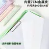 Bolsa de Archivo Transparente con Asa y Cremallera, Bolsa de Almacenamiento Portátil para Estudiantes de Carcasa Dura con Portapapeles, Mayoreo