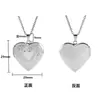 Cor banhada a ouro 18K proteção de cor amor pode brincar aberto pingente de foto colar caixa de foto pingente de coração fino capa flip