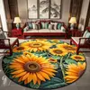 Alfombra de Flores Tridimensional Transfronteriza, Alfombra de Sala de Estar de Terciopelo de Cristal, Manta para Cubrir Completamente el Sofá y la Mesa de Café, Manta Refrigerante para la Mesita de Noche del Dormitorio