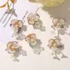 Original Novo Estilo Chinês Gradiente Florzinhas Contas de Cristal Folha de Lótus DIY Acessórios para Brincos Grampo de Cabelo Flor de Sapato Floresta de Verão