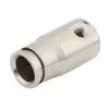 Asiento de pulverización de conexión rápida de 9,52 mm base de pulverización de alta presión de latón niquelado conector de hardware de conexión rápida T codo 3/8