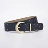 Nueva Moda Cinturón de Cuero Tachonado para Mujer Cinturón Ancho de Cintura Accesorio Decorativo Versátil Sensación de Alta Gama Cintura de Jeans Suéter