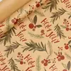 Paquete rodante de Amazon transfronterizo tamaño grande 3m Papel kraft navideño papel de regalo alce árbol de Navidad regalo