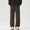 Pantalones Casuales Urbanos de Estilo de Negocios Casual de Lujo Ligero Anyang 2026 Otoño Nuevos Pantalones Rectos Holgados Pantalones de Vestir para Hombre