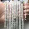 Contas Redondas Verde Tianshan 7A Naturais Contas Soltas Verde Gelo Pulseira de Jade Semi-Acabada DIY Contas de Bambu Seda Dourada Jade