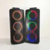 RX7301 Novo 3 alto-falantes 3*6,5 polegadas alto-falante grande palco alto-falante Bluetooth marquise RGB com fio karaokê OK