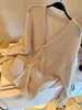 Cardigan Tangtang Ew de Textura Fina como Papel com Fio de Papel Japonês, Fino, Respirável, Confortável, Top Versátil