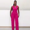 Conjunto de Duas Peças Feminino de Verão Africano Transfronteiriço Nova Moda Regata sem Mangas Calça de Perna Larga Traje Elegante Feminino Europeu e Americano