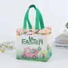 Bolsas de Páscoa Transfronteiriças em Estoque para Caças aos Ovos e Festas, Sacolas de Presente Reutilizáveis, Sacolas de Tecido Não Tecido Laminado