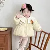 Chaqueta de Algodón para Niña Invierno Engrosada Más Terciopelo Nueva Chaqueta Acolchada de Algodón Cálida para Bebé Cuello Alto Ropa de Algodón Top F08 Dulce