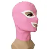 Casco de Látex Rosa para Sexo Máscara de Látex con Cremallera Cosplay cosplay Casco