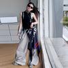 Conjunto de Pantalones Cargo de Ajuste Relajado Estilo Retro Americano para Niñas Verano 2025 Nuevo Chaleco Delgado Empalmado