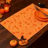 Série de Halloween Transfronteiriça Tecido Xadrez Jogos Americanos, Porta-Copos, Sala de Estar, Mesa de Jantar Ocidental, Decoração de Café, Isolamento Térmico Personalização