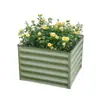 Caja de Plantación de Metal Cuadrada de Ángulo Recto Cama de Jardín Exterior Macizo Grande para Flores Flores y Verduras Siembra Patio Azotea Flores Grandes