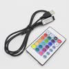 Controlador USB de 24 teclas 5V faixa de luz barra de luz RGB colorido mini infravermelho sem fio LED controlador de dimerização