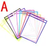 Nueva Bolsa de Archivo Transparente de PVC Borrable de Amazon para Pintura y Almacenamiento Bolsa de Archivo Borrable en Seco 10 Colores Bolsa Borrable en Seco de Mascota