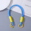 Chaveiro Lanyard de Celular com Fivela Dupla Dopamina Acessório DIY Corda Trançada Anti-perda Chaveiro com Contas