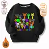 Caixa de Ritmo Sprunki Jogo Musical Periférico Roupas Crianças Moletom Algodão e Lã Casual Top 9