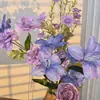 Flores Artificiales Moradas Iotc Monet Garden para Lugares de Foto de Moda, Montaje de Escenas, Escaparates y Decoración Suave con Flores Falsas
