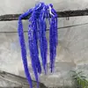 Buquê de Flores Secas com Flores Permanentes, Milhete Vermelho de Seda para Casamento, Borla Pendurada, Material de Flor para Pendurar