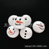 Precio bajo venta al por mayor comercio electrónico transfronterizo caliente Navidad muñeco de nieve cara sonriente cuentas de madera hecho a mano DIY cabeza de muñeca colgante cuentas