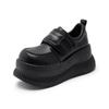 Sapatos Mocassins Estilo Britânico para Mulheres Primavera 2026 Sola Grossa Versátil Plataforma Sapatos de Couro para Mulheres Baixas com Aumento de Altura Oculto