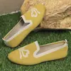 Transfronterizo 2024 Nuevo Estilo Tejido de Punto Redondo Punta Redonda Zapatos de Mujer Estilo Europeo y Americano Planos Boca Baja Flor de Mariposa Moda Zapatos Individuales Mujer Venta al por Mayor
