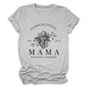 Playera casual europea y americana homeschool pr 22 6 mamá transfronteriza verano cuello redondo manga corta top para mujer