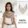 Cachecol de Lã de Seda Estampado em Ambos os Lados para Viagem Nova Constelação Outono e Inverno, Xale Cachecol Triângulo de Lã de Seda Feminino e Versátil