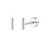 Brincos de Aço Inoxidável Transfronteiriços Conjunto Básico de Joias para Piercing Brincos Redondos de Zircônia Formato de Lua Parafuso Parafuso