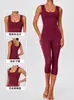 Nuevo conjunto de yoga estilo europeo y americano para mujer, ropa de fitness reductora de cintura, conjunto de dos piezas de alta elasticidad y ajuste ceñido para correr al aire libre y deportes
