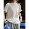 Verão Nova Moda Coreana Camiseta Simples Moderna de Manga Curta Solta Emagrecimento Confortável Amigável à Pele Top Casual para Mulheres