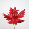 Nuevo arreglo floral navideño de flores artificiales, decoraciones navideñas, flores navideñas de doble capa, flores falsas, guirnalda para árbol de Navidad, accesorios de ratán