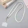 Cuentas Son una Nueva Cadena Cruzada Tejida de Cuerda Ancha para Colgar al Hombro Cadena para Funda de Teléfono Móvil Correa Larga Anti-Pérdida para que las Mujeres la Lleven Cómodamente