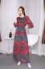 Vestido Floral de Algodão e Seda de Manga Curta, Vestido de Viagem de Verão Simia, Vestido de Praia Tailandês, Estilo Étnico