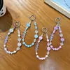 Sinfonía Creativa Estrella Pequeña Cadena para Teléfono Móvil con Cuentas Llavero Colgante Lindo para Bolsa Llavero de Coche Regalo Venta al por Mayor