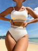Biquíni Novo 2023 Moda Feminina Dividido Sem Mangas Europeu e Americano Roupa de Banho com Bojo Roupa de Banho Atacado Biquíni