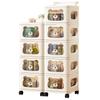 30/35/60/70cm de Ancho Lindo Gabinete de Almacenamiento con Carrito de Oso de Múltiples Capas Sala de Estar Snack Estante de Almacenamiento Extraíble
