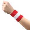 Muñequera Arcoíris Deportiva Exterior Bádminton Fitness Absorbente de Sudor Bloques de Color Rayada Toalla Muñequera Baloncesto