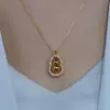 2025 estilo chinês alto senso Fulu cheio de diamante pequena cabaça colar explosões alto senso atacado colar pingente